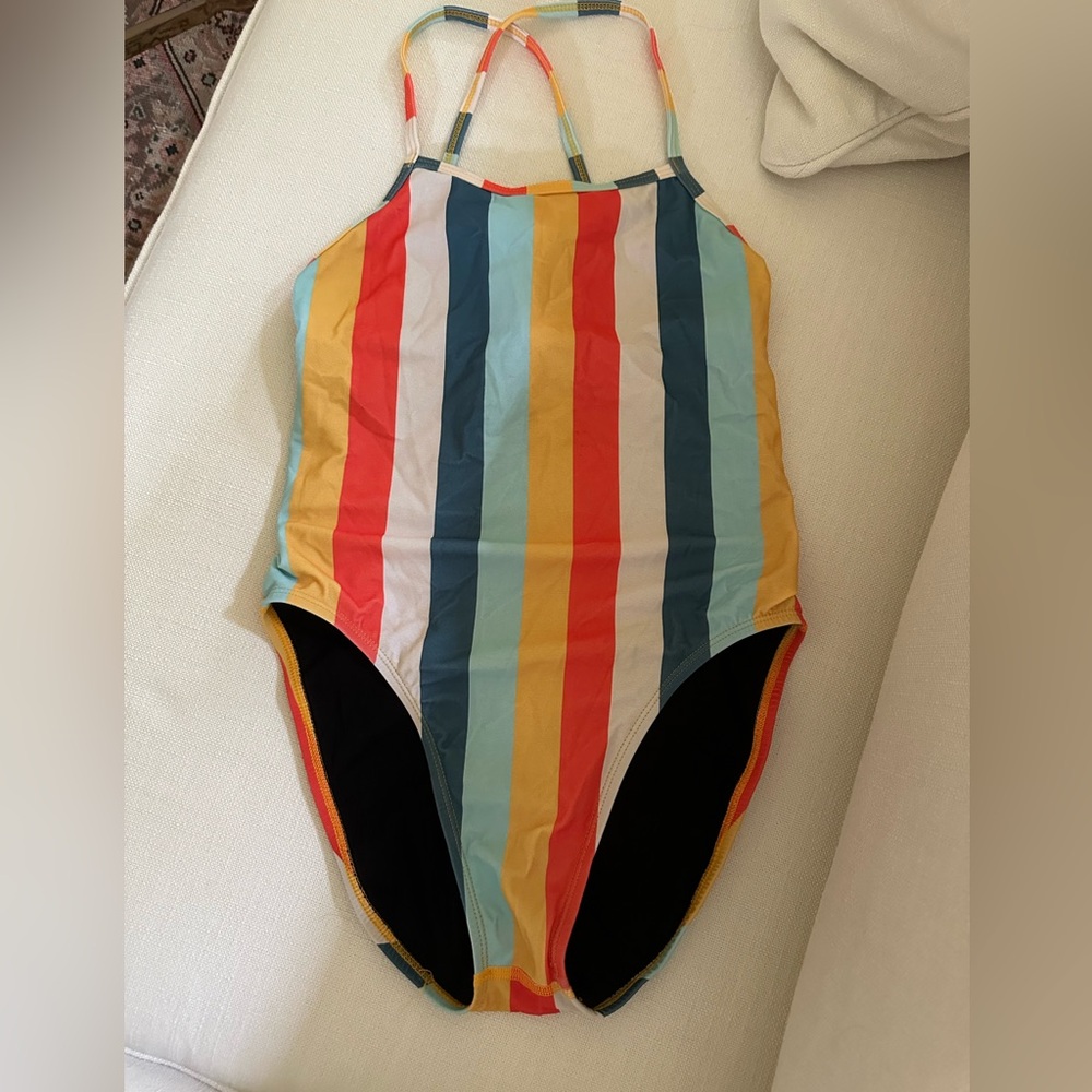 Women’s size 30 Jolyn Jackson III training swimsuit in Cabana stripe